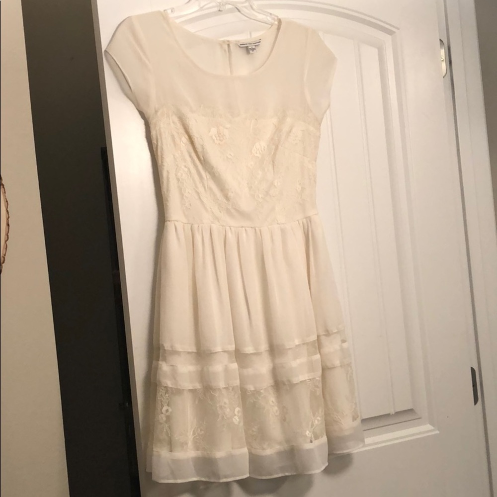 Off-white lacy dress